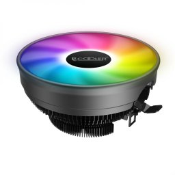 COOLER PCCOOLER, skt. universal, racire cu aer, vent. 120 mm x 1, 1800 rpm, fixed LED RGB E126M PRO (timbru verde 0.8 lei)