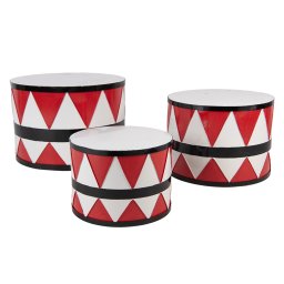 Set 3 Tobe decorative Craciun metal multicolor (3) Ø 47x32 / Ø39x28 / Ø 31x22 cm