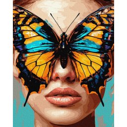 Set pictura pe numere, cu sasiu, Secretul aripilor, 40x50 cm