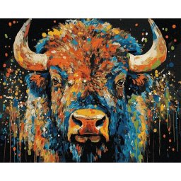 Set pictura pe numere, cu sasiu, Explozie de instinct, 40x50 cm