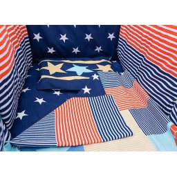 Lenjerie pat imprimeu Stelute (5pcs)