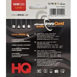 Card memorie Card Set memory IMRO 10/128G UHS-I ADP (128GB; Class U1; + adapter)
