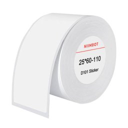 Accesorii imprimante etichete termice Niimbot 25x60 mm, 110 buc (alb)