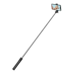 Selfie stick WHS1Y 1m cu trepied telescopic si suport telefon, culoare negru