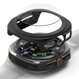 Husa pentru Samsung Galaxy Watch Ultra 47mm + Folie - Ringke Slim - Matte Black