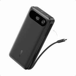 Baterie externa PowerCore 20000 mAh, 87W, 2x USB-C, 1x USB-A, cablu USB-C incorporat, Negru