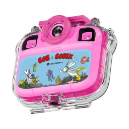 Aparat foto digital Aparat foto-video pentru copii GoGEN BOB si BOBEK AQUA FOTO, 12 Mpx , camera selfie, carcasa impermeabila, IP68, roz