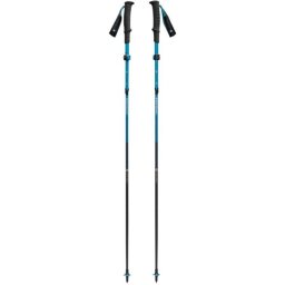 Black Diamond Trekking Poles Distance Carbon FLZ (anthracite/blue, 1 pair, 125-140 cm)