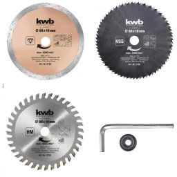 Einhell circular saw blade set 89mm, 5 pieces (bore 10mm, for mini hand circular saws)
