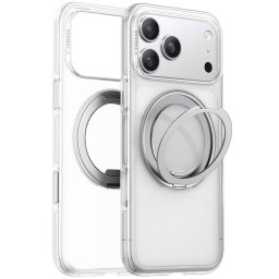Husa Torras Ostand R Fitness - Husă telefon - compatibil cu Apple iPhone 17 Pro - Kickstand / Suport - culoare Transparent