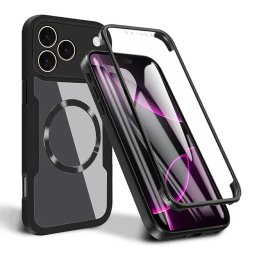 Husa Husa pentru iPhone 17 Pro Max + Folie - Techsuit ColorVerse 360 MagSafe Series - Black