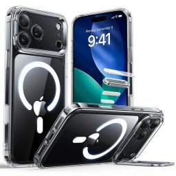 Husa Husa pentru iPhone 17 Pro Max - ESR Classic Hybrid HaloLock Kickstand - Clear