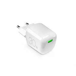 Incarcator de retea GaN USB-C compact rapid 30W Alb