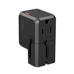 Incarcator de retea PD6038 USB-C USB-A PD 20W Travel Charger USA EU UK AU - Black-
