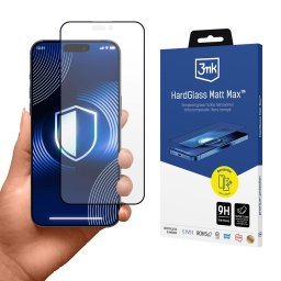 Folie de protecție Iphone 16 Pro Max / 17 Pro Max 3mk HardGlass Matt Max, Culoare: Black Apple STICLĂ