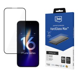 Folie pentru iPhone 16 Pro - HardGlass Max Tempered Screen Protector - Black