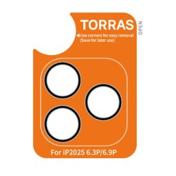 Folie Camera pentru iPhone 17 Pro - Torras Lensguard Camera Protector - Black