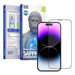 Folie pentru iPhone 15 Pro cu Aplicator Pro - Sapphire Screen Protector - Black