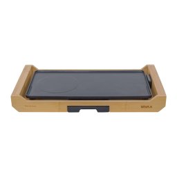 Gratar electric Gratar electric Vivax EG-4020HZ, 2200 W, Termostat detasabil, Tava curatare detasabila, Suprafata plita, Carcasa lemn de bambus
