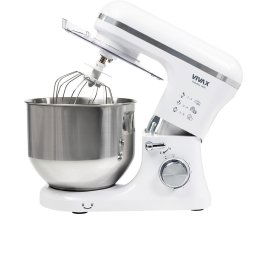 Robot de bucatarie Robot mixer Vivax RM-71800WH , 1800 W, 6 Viteze + Turbo, 4 Accesorii, Bol otel inoxidabil, Alb/Argintiu