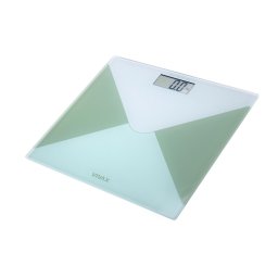 Cantar Cântar corporal digital 150 kg, Precizie 100g, Display LCD, Sticlă securizată, Ultra slim, Pornire/Oprire automată, Verde/Alb