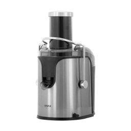 Storcator Storcator de fructe si legume, VIVAX AJ-800, putere 800 W, diametru tub 7.5 cm, recipiente de suc si pulpa, Inox, Argintiu