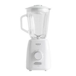 Blender Vivax BL-600G, 600 W, capacitate 1, 5 L, borcan de sticla, 2 viteze, Alb