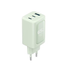 Incarcator de retea UC260 EU 1x USB-A + 2xUSB-C 65W Verde