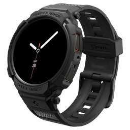 Husa pentru Samsung Galaxy Watch8 44mm + Curea - Spigen Rugged Armor Pro - Black