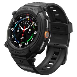 Husa pentru Samsung Galaxy Watch8 Classic + Curea - Spigen Rugged Armor Pro - Matte Black