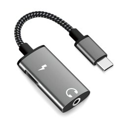 Adaptor Type-C la Type-C la Type-C/Jack 3.5mm, DAC Chip, Hi-Fi Sound - AcustiCore (AC22)