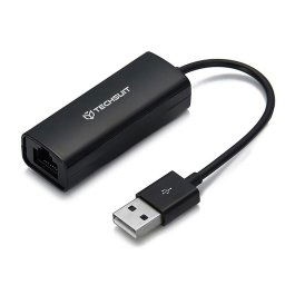 Adaptor USB Male la RJ45 LAN Port Female, 100Mbps, ABS - Techsuit Adapter NetLink (AC19) - Black