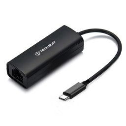Adaptor USB-C Male la RJ45 LAN Port Female, 100Mbps, ABS - Techsuit Adapter NetLink (AC20) - Black