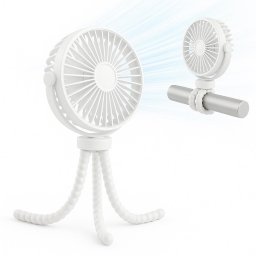 Mini Ventilatoare Ventilator pentru Carucior, 4000mAh - Techsuit (VP1) - White