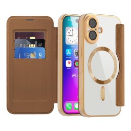 Husa Husa pentru iPhone 17 - Techsuit SmartMag Book Case - Brown