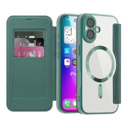 Husa Husa pentru iPhone 17 - Techsuit SmartMag Book Case - Green