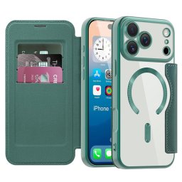 Husa Husa pentru iPhone 17 Pro Max - Techsuit SmartMag Book Case - Green