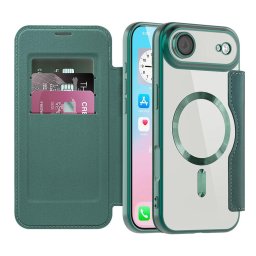 Husa Husa pentru iPhone 17 Air - Techsuit SmartMag Book Case - Green