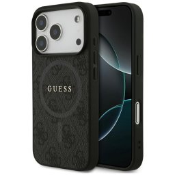 Husa Husa pentru iPhone 17 Pro - Guess 4G Ring Classic Logo MagSafe (GUHMP17LG4GFRK) - Black