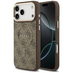 Husa Husa pentru iPhone 17 Pro - Guess Hardcase 4G Classic MagSafe (GUHMP17LP4MSEGCW) - Brown
