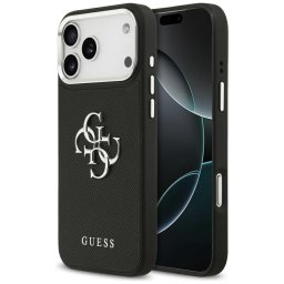 Husa Husa pentru iPhone 17 Pro - Guess Hardcase 4G Grained Big and Classic Logo (GUHCP17LPG4SMCEK) - Black