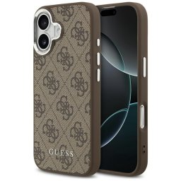 Husa Husa pentru iPhone 17 - Guess Hardcase 4G Classic Logo MagSafe (GUHMP17SP4GSSMCW) - Brown