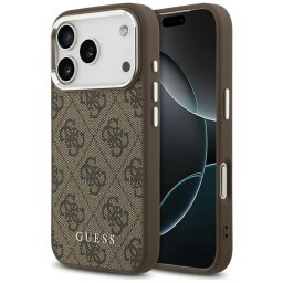 Husa Guess Hardcase 4G Classic Logo MagSafe (GUHMP17LP4GSSMCW) - Carcasă rigidă - compatibil cu Apple iPhone 17 Pro - MagSafe - culoare Maro/Bej