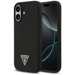Husa Husa pentru iPhone 17 - Guess Silicone Triangle Logo MagSafe (GUHMP17SSCTRLMK) - Black