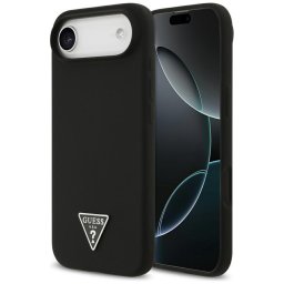 Husa Husa pentru iPhone 17 Air - Guess Silicone Triangle Logo MagSafe (GUHMP17MSCTRLMK) - Black