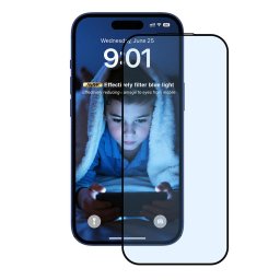 Folie pentru iPhone 17 - 2.5D 5X Reinforced Anti-blue Light Screen Protector - Black