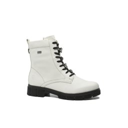 Ghete damă cu pandantive argintii Remonte, albe din piele naturală REMD2S73-80-38 EU