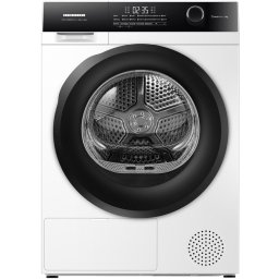 Uscator de rufe Heinner HHPD-HMK90IVFC+++, Pompa de caldura, Capacitate 9 kg, Clasa energetica: C, Motor inverter, Display digital, Touch control, 14 programe, Alb