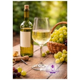 STRIX Set 6 pahare sticla cristalina Bohemia vin alb 360 ml