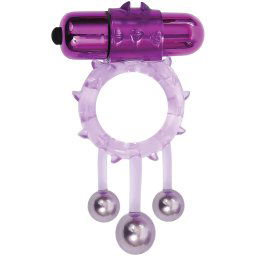 Inel de Penis cu Vibratii Triple Ball Bangin' 10 Moduri Vibratii